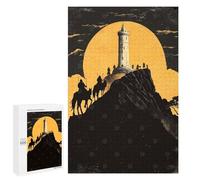Jigsaw Puzzle for Adults, 1000 PCS, Featuring Silhouettes at The Tower, An Absorbing Project for Relaxed Weekends, for Creative Downtime