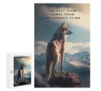 Jigsaw Puzzle for Adults, 1000 PCS, Featuring Wolf's Majesty Mountain Summit Serenity, A Creative Way to Unwind after A Busy Day, for Puzzle Fans