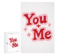 Jigsaw Puzzle for Adults, 1000 PCS, Featuring You And Me Pink Illustration, A Satisfying Project for Experienced Puzzlers, for Indoor Play