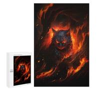 Jigsaw Puzzle for Adults 1000 PCS Flaming Cat Artwork Puzzle for Adults Family Games But Fun And Humorous Difficult And Challenge 1000 PCS