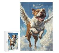 Jigsaw Puzzle for Adults 1000 PCS Flying Angel Dog Art Print Jigsaws for Adults Puzzle Difficult Challenge Difficult And Challenge Brainteaser Family Games 1000 PCS