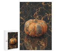 Jigsaw Puzzle for Adults 1000 PCS Gilded Pumpkin Decorative Fall Decoration Puzzle For Teenagers Difficult Hard Wishlist with Santa Claus Challenging Family Fun Game 1000 PCS