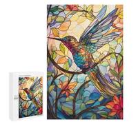 Jigsaw Puzzle for Adults 1000 PCS Glass Hummingbird No3 Jigsaw Brain Teaser Game Precision Cutting Parent-child Interaction 1000 PCS
