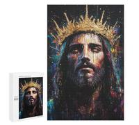 Jigsaw Puzzle for Adults 1000 PCS Golden Crowned Majesty Painting Puzzle For Teenagers Difficult Hard Wishlist with Santa Claus Challenging Family Fun Game 1000 PCS