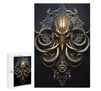 Jigsaw Puzzle for Adults 1000 PCS Golden Sea Kraken Monarch Adult Jigsaw Hands-on Game Wall Decoration Birthday And Unique Gifts 1000 PCS