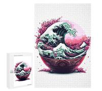 Jigsaw Puzzle for Adults 1000 PCS Great Ramen Wave Jigsaw Brain Teaser Game Precision Cutting Parent-child Interaction 1000 PCS