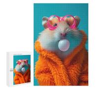 Jigsaw Puzzle for Adults 1000 PCS Hamster Bubblegum Teenagers Puzzles Relaxing Games Presents for Women Unique Gifts for Birthday And Christmas 1000 PCS