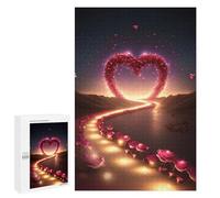 Jigsaw Puzzle for Adults 1000 PCS Heart-Shaped Path of Love Teenagers Puzzles Brain Teaser Game Analysis And Logic for Is Ideal As A Gift 1000 PCS