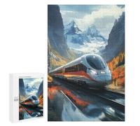 Jigsaw Puzzle for Adults 1000 PCS High-Speed Train Through Mountains Jigsaw for Adults Anti-Stress Toys Enhance Memory Birthday And Unique Gifts 1000 PCS