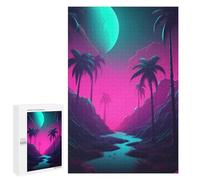 Jigsaw Puzzle for Adults 1000 PCS Intense Synthwave Dreams Teenagers Puzzles Relaxing Games Presents for Women Unique Gifts for Birthday And Christmas 1000 PCS