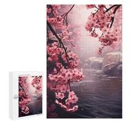 Jigsaw Puzzle for Adults 1000 PCS Japan Sakura Flower Teenagers Puzzles Brain Teaser Game Analysis And Logic for Is Ideal As A Gift 1000 PCS