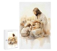 Jigsaw Puzzle for Adults 1000 PCS Jesus Feeding Children Jigsaw for Adults Anti-Stress Toys Enhance Memory Birthday And Unique Gifts 1000 PCS