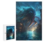 Jigsaw Puzzle for Adults 1000 PCS Monster in The City Jigsaw Brain Teaser Game Precision Cutting Parent-child Interaction 1000 PCS