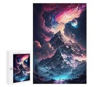 Jigsaw Puzzle for Adults 1000 PCS Mountain Nebula Galaxy Teenagers Puzzles Family Games Difficult Hard for Is Ideal As A Gift 1000 PCS