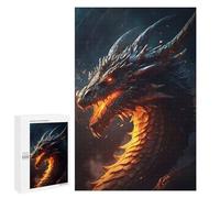 Jigsaw Puzzle for Adults 1000 PCS Old Fire Dragon Teenagers Puzzles Relaxing Games Presents for Women Unique Gifts for Birthday And Christmas 1000 PCS