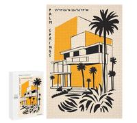 Jigsaw Puzzle for Adults 1000 PCS Palm Springs Architecture Illustration Puzzle for Adults Family Games But Fun And Humorous Difficult And Challenge 1000 PCS