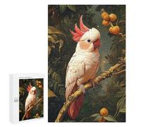 Jigsaw Puzzle for Adults 1000 PCS Pink Cockatoo in Tropical Setting Teenagers Puzzles Brain Teaser Game Analysis And Logic for Is Ideal As A Gift 1000 PCS