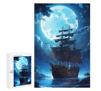 Jigsaw Puzzle for Adults 1000 PCS Pirate Ship 01 Teenagers Puzzles Brain Teaser Game Analysis And Logic for Is Ideal As A Gift 1000 PCS