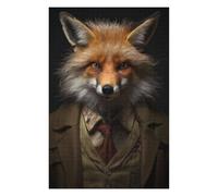 Jigsaw Puzzle for Adults 1000 PCS Professor Einstein Fox Jigsaw Puzzle Relax Games Home Decoration Unique Gifts for Birthday And Christmas 1000 PCS