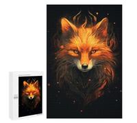 Jigsaw Puzzle for Adults 1000 PCS Red Fox Mysterious Teenagers Puzzles Relaxing Games Presents for Women Unique Gifts for Birthday And Christmas 1000 PCS