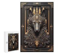 Jigsaw Puzzle for Adults 1000 PCS Regal Wolf Portrait -1 Jigsaw Brain Teaser Game Precision Cutting Parent-child Interaction 1000 PCS