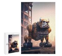 Jigsaw Puzzle for Adults 1000 PCS Robotic Bulldog in Industrial Setting Jigsaw for Adults Anti-Stress Toys Enhance Memory Birthday And Unique Gifts 1000 PCS