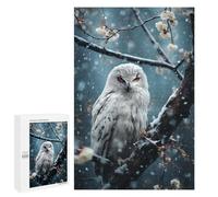 Jigsaw Puzzle for Adults 1000 PCS Snowy White Owl Teenagers Puzzles Relaxing Games Presents for Women Unique Gifts for Birthday And Christmas 1000 PCS