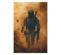 Jigsaw Puzzle for Adults 1000 PCS Soldier in Dust Cloud Jigsaw Puzzle Relax Games Home Decoration Unique Gifts for Birthday And Christmas 1000 PCS