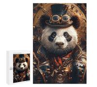 Jigsaw Puzzle for Adults 1000 PCS Steampunk Animal Panda Teenagers Puzzles Brain Teaser Game Analysis And Logic for Is Ideal As A Gift 1000 PCS