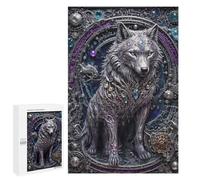Jigsaw Puzzle for Adults 1000 PCS Steampunk White Wolf Puzzle for Adults Family Games But Fun And Humorous Difficult And Challenge 1000 PCS