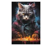 Jigsaw Puzzle for Adults 1000 PCS Strategic Cat Chess Master Puzzles for Adults Anti-Stress Toys Precision Cutting Unique Gifts for Birthday And Christmas 1000 PCS
