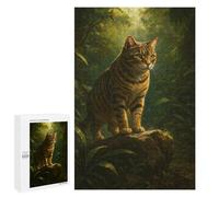 Jigsaw Puzzle for Adults 1000 PCS Striped Cat in Jungle Adult Jigsaw Hands-on Game Wall Decoration Birthday And Unique Gifts 1000 PCS