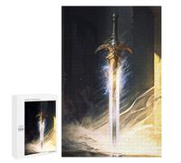 Jigsaw Puzzle for Adults 1000 PCS Sword Legend Art Teenagers Puzzles Family Games Difficult Hard for Is Ideal As A Gift 1000 PCS