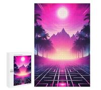 Jigsaw Puzzle for Adults 1000 PCS Synthwave Sunset Whispers Teenagers Puzzles Family Games Difficult Hard for Is Ideal As A Gift 1000 PCS