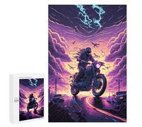 Jigsaw Puzzle for Adults 1000 PCS Thundering Motorcycle Ride Puzzle for Adults Family Games But Fun And Humorous Difficult And Challenge 1000 PCS
