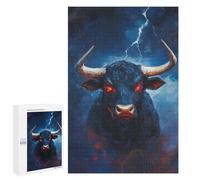 Jigsaw Puzzle for Adults 1000 PCS Thunderous Bull Teenagers Puzzles Brain Teaser Game Analysis And Logic for Is Ideal As A Gift 1000 PCS