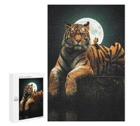 Jigsaw Puzzle for Adults 1000 PCS Tiger And Squirrel Moon Jigsaw Brain Teaser Game Precision Cutting Parent-child Interaction 1000 PCS
