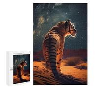 Jigsaw Puzzle for Adults 1000 PCS Tiger Under The Stars Teenagers Puzzles Relaxing Games Presents for Women Unique Gifts for Birthday And Christmas 1000 PCS