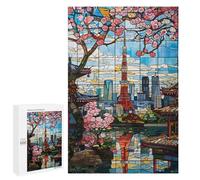 Jigsaw Puzzle for Adults 1000 PCS Tokyo Cherry Blossoms Jigsaw for Adults Anti-Stress Toys Enhance Memory Birthday And Unique Gifts 1000 PCS