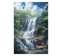Jigsaw Puzzle for Adults 1000 PCS Waterfall in The Jungle Puzzles for Adults Anti-Stress Toys Precision Cutting Unique Gifts for Birthday And Christmas 1000 PCS