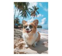 Jigsaw Puzzle for Adults 1000 PCS Welsh Corgi Sunglasses Puzzles for Adults Family Games Wall Decoration Difficult And Challenge 1000 PCS