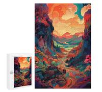 Jigsaw Puzzle for Adults 1000 PCS Whimsical Forest Sunset -1 Jigsaw Brain Teaser Game Precision Cutting Parent-child Interaction 1000 PCS