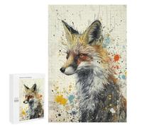 Jigsaw Puzzle for Adults 1000 PCS Whimsical Fox Art Jigsaw for Adults Anti-Stress Toys Enhance Memory Birthday And Unique Gifts 1000 PCS