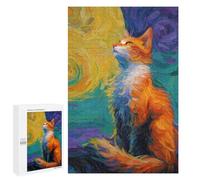 Jigsaw Puzzle for Adults 1000 PCS Whimsical Fox Painting Jigsaws for Adults Puzzle Difficult Challenge Difficult And Challenge Brainteaser Family Games 1000 PCS