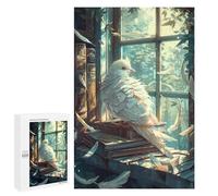 Jigsaw Puzzle for Adults 1000 PCS Whispering Feathers A Magical Library Scene Jigsaws for Adults Puzzle Difficult Challenge Difficult And Challenge Brainteaser Family Games 1000 PCS