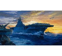 Jigsaw Puzzle for Adults, 1000 Photos of Sunset at Sea, Hostilities, Sea Battles, Aircraft Carrier, Mj376TY 38x52cm