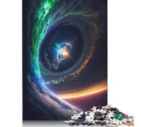 Jigsaw Puzzle For Adults 1000 Piece Colourful Fantasy Cosmic Black Hole Diy Creative Puzzle Wooden Jigsaw for 18+ And Adults 1000pcs (75x50cm)