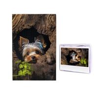 Jigsaw Puzzle for Adults 1000 Piece Funny Challenging Puzzles A Little Yorkshire Terrier Picture Jigsaw Wooden Puzzle Artwork Family Game Puzzle for Birthday 29.5" x 19.7"