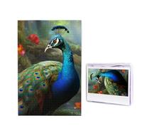 Jigsaw Puzzle for Adults 1000 Piece Funny Challenging Puzzles Colorful Peacock Picture Jigsaw Wooden Puzzle Artwork Family Game Puzzle for Birthday 29.5" x 19.7"