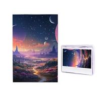 Jigsaw Puzzle for Adults 1000 Piece Funny Challenging Puzzles Colorful Retro Space Theme Picture Jigsaw Wooden Puzzle Artwork Family Game Puzzle for Birthday 29.5" x 19.7"